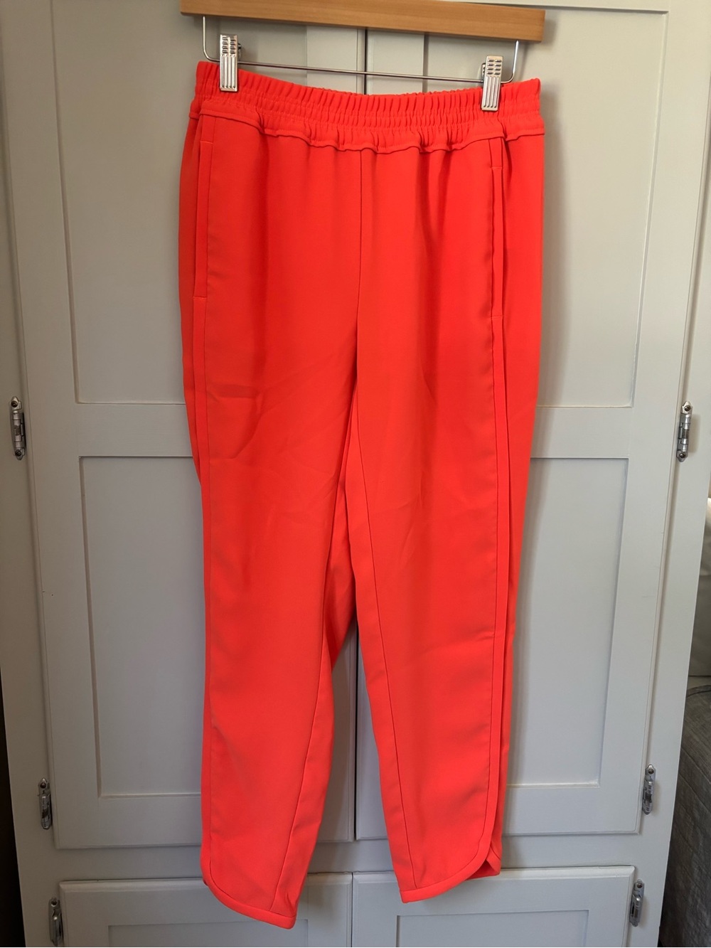 J. Crew Women's Bright Coral Pull-On Tapered Joggers